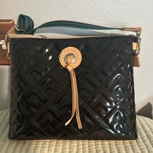 Inked Downtown Crossbody Consuela Black Patent Leather Shoulder Bag